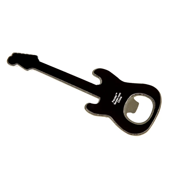 Fender Stratocaster Black Bottle Opener Magnet - Image 2