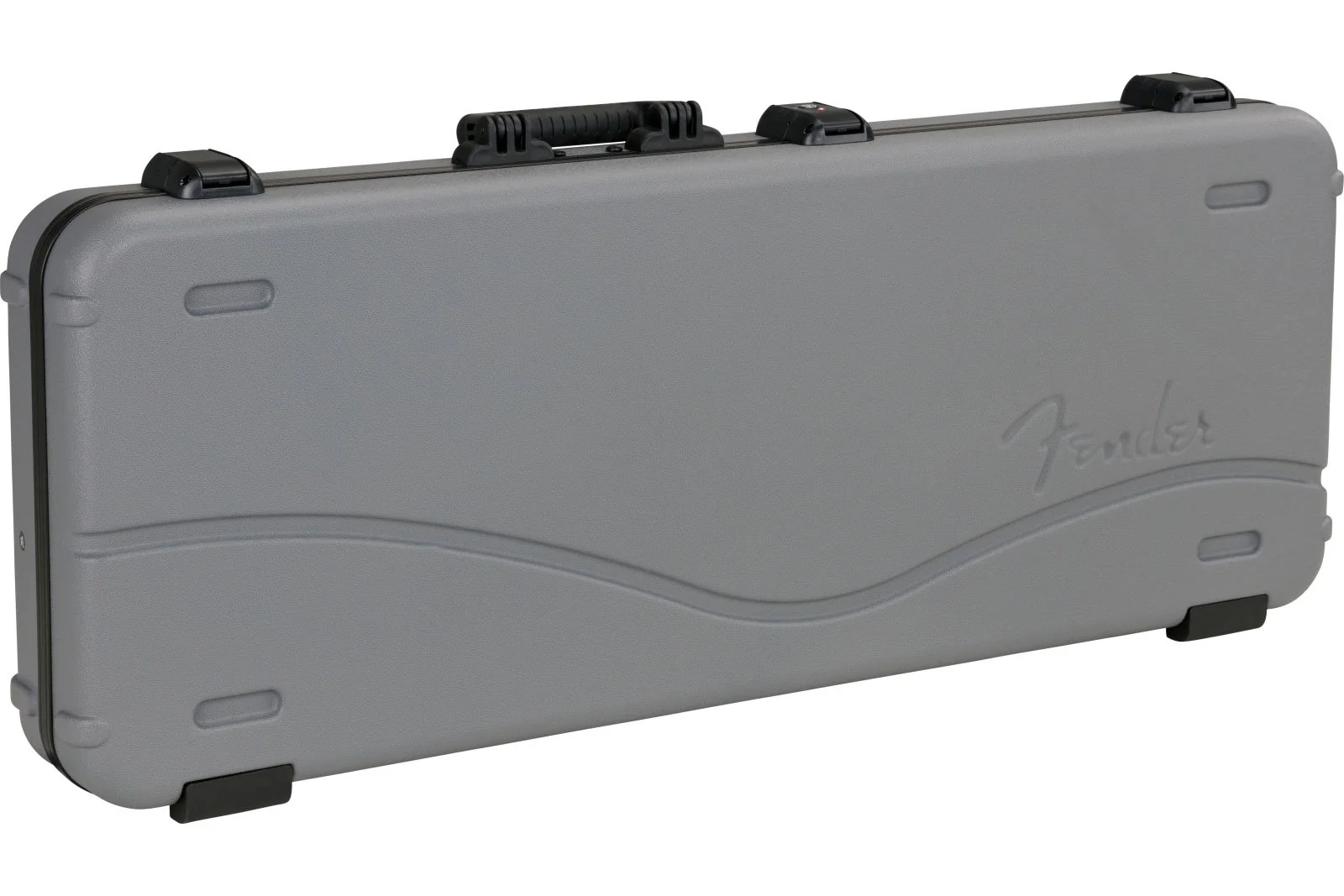Fender Deluxe Molded Strat/Tele Case, Silver/Blue - Image 2