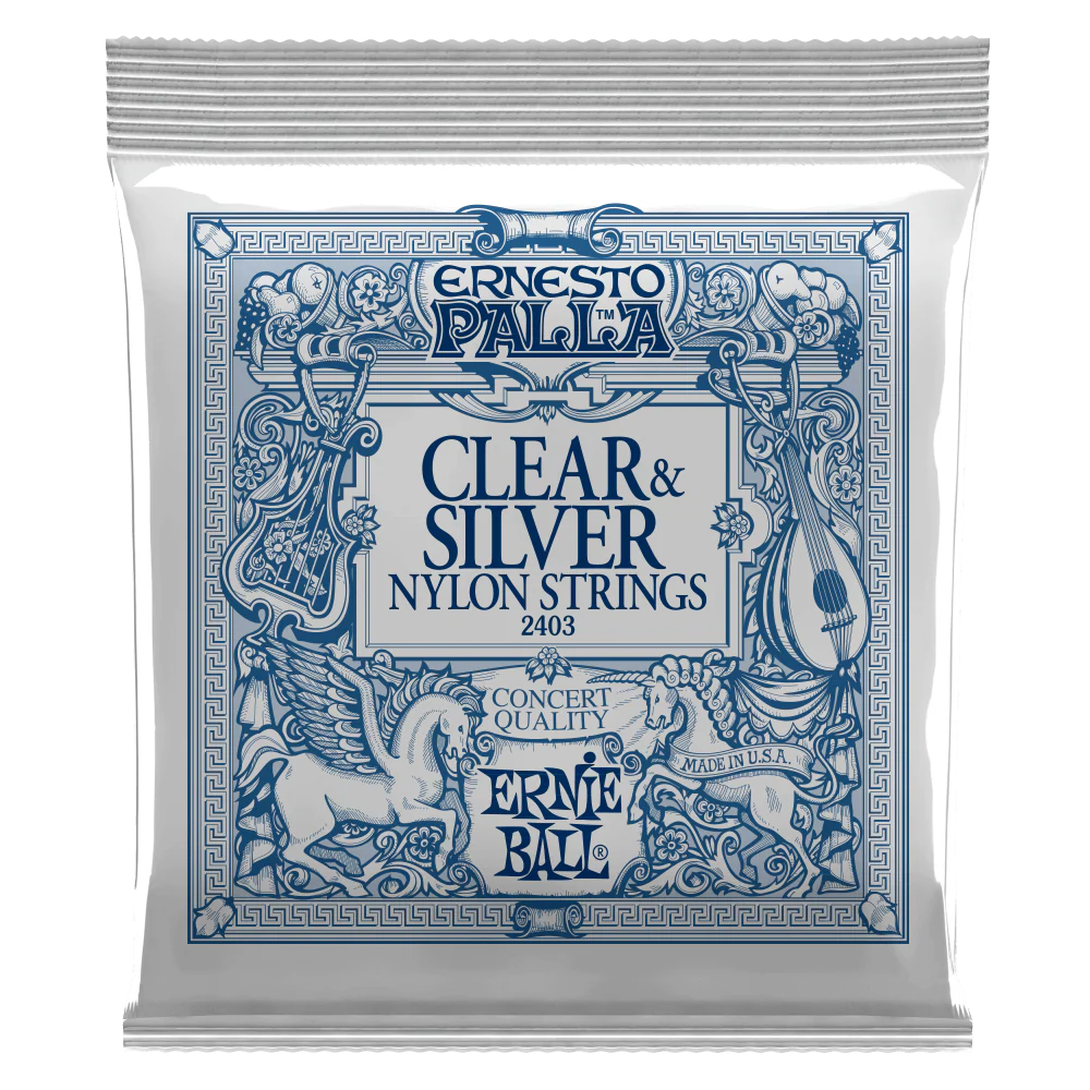 Ernie Ball Ernesto Palla Clear & Silver Nylon Classical Guitar Strings - Image 3