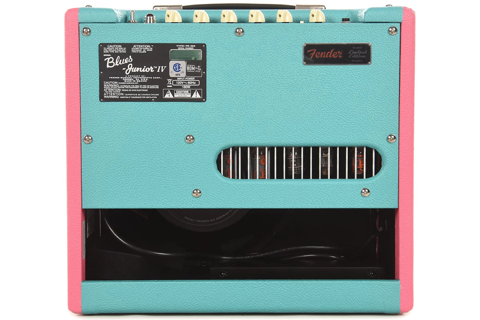 Fender Amp Blues Jr IV L.A. Vice Pink/Sea Foam Green - Image 3