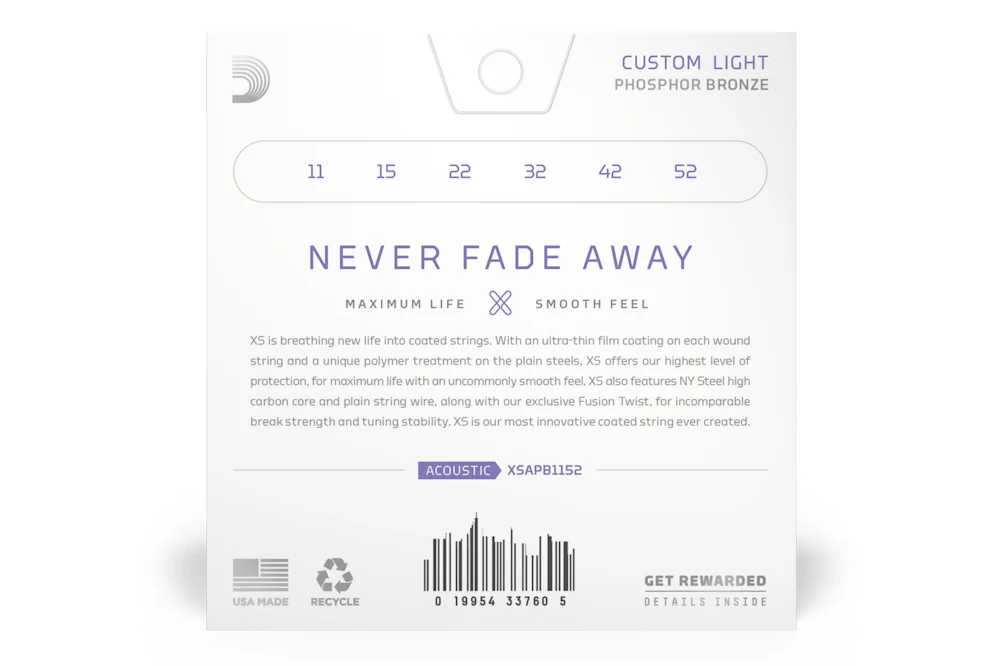 D’Addario 11 -52 Custom Light, XS Coated Phosphor Bronze - Image 3