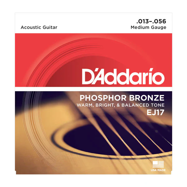 Daddario EJ17 Phosphor Bronze, Medium, 13-56 - Image 5