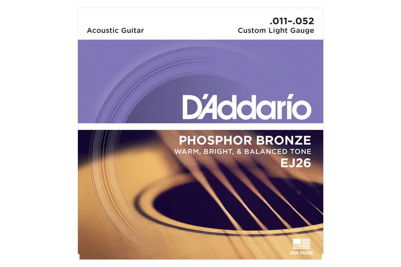 Daddario EJ26 Phosphor Bronze, Custom Light, 11-52