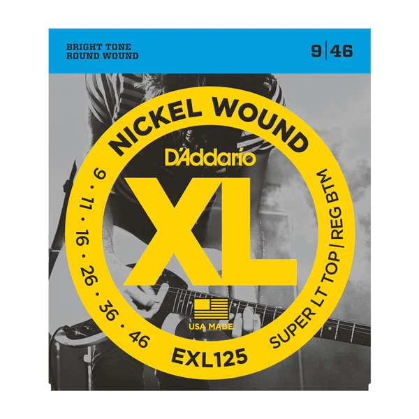 Daddario EXL125 Nickel Wound, Super Light Top/ Regular Bottom, 9-46 - Image 2