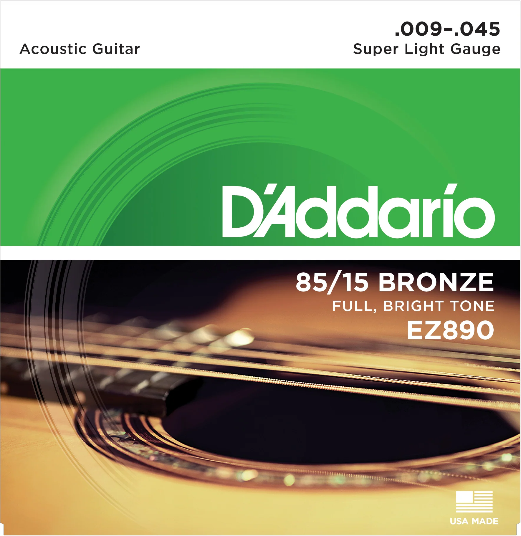 D'Addario EZ890 85/15 Bronze Acoustic Guitar Strings, Super Light, 9-45 - Image 5
