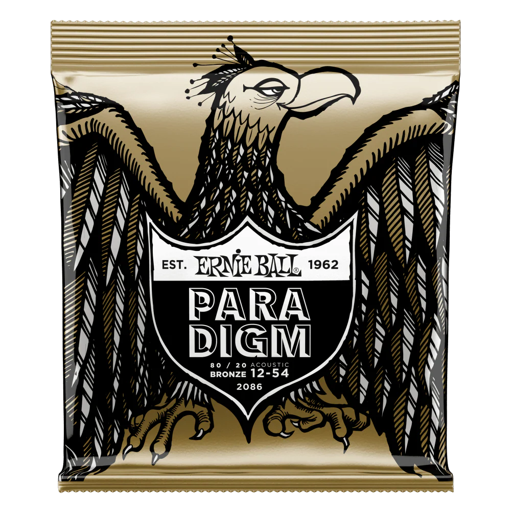 Erine Ball Paradigm Medium Light 80/20 Bronze Acoustic Guitar Strings 12-54 - Image 3