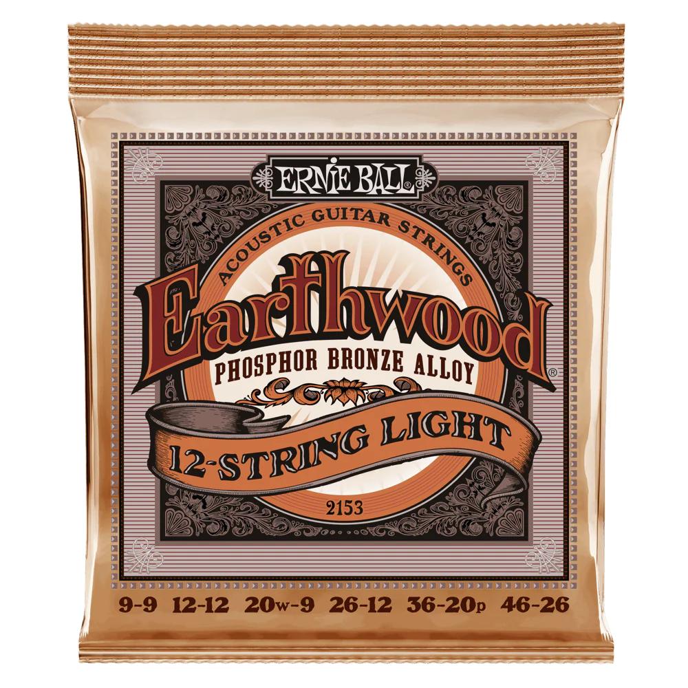 Ernie Ball Earthwood 12-String Light Phosphor Bronze Acoustic Guitar Strings 9-46 - Image 2
