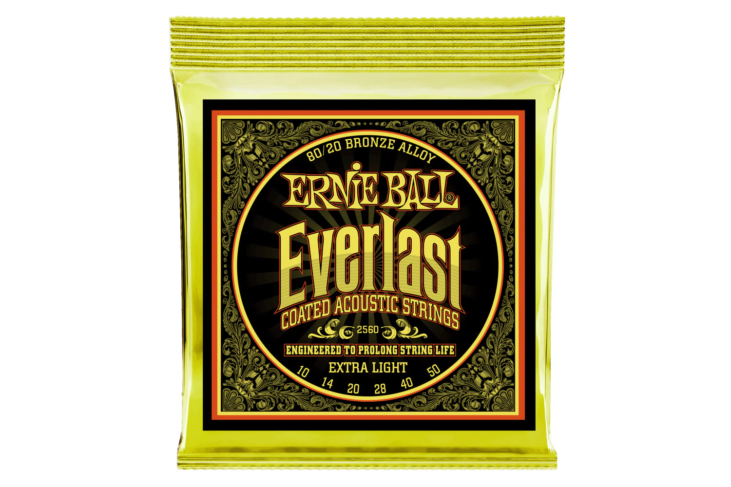 Ernie Ball Everlast Extra Light Coated 80/20 Bronze Acoustic 10-50