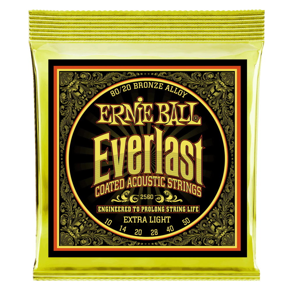 Ernie Ball Everlast Extra Light Coated 80/20 Bronze Acoustic 10-50 - Image 2