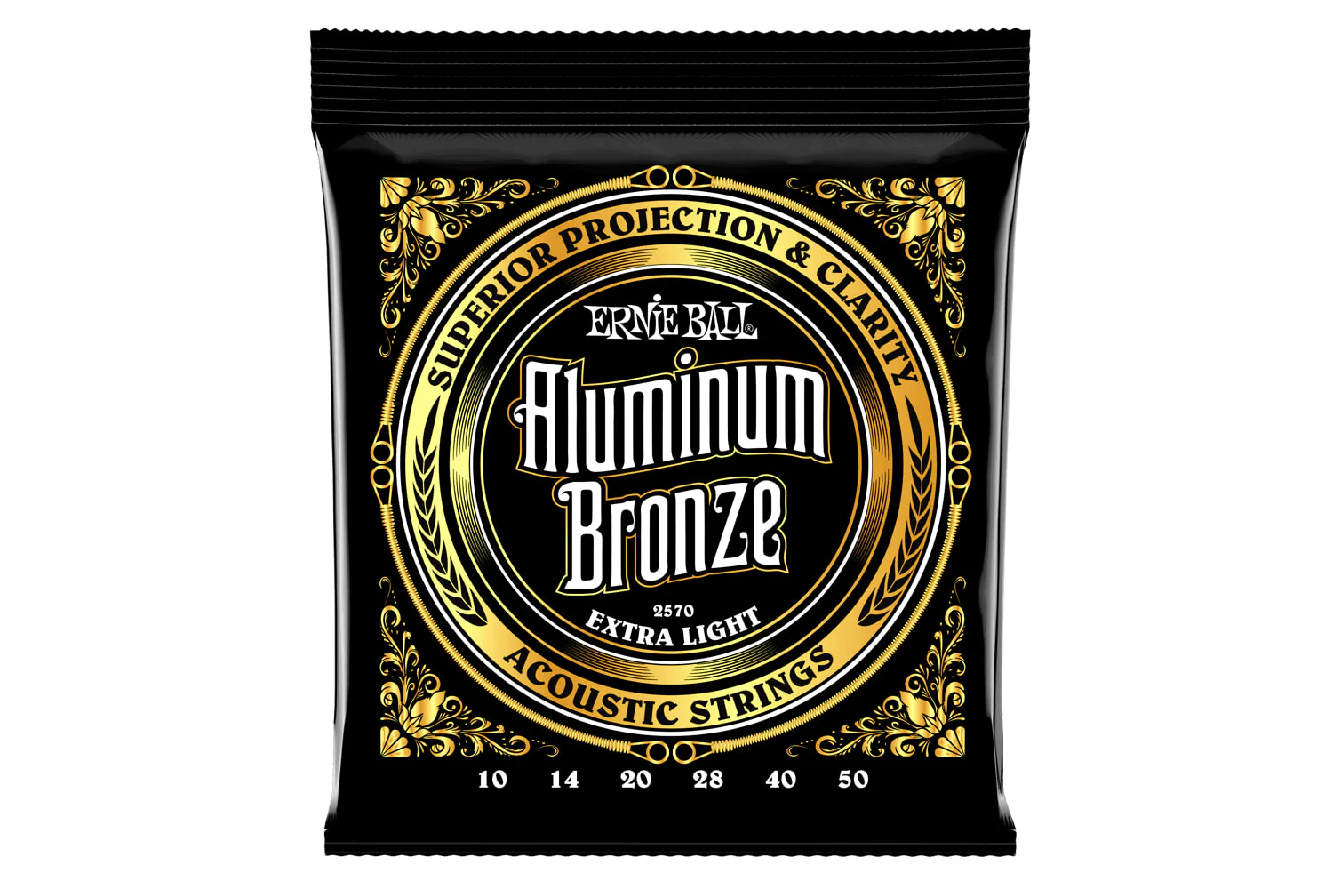 Ernie Ball Extra Light Aluminum Bronze Acoustic Guitar Strings 10-50