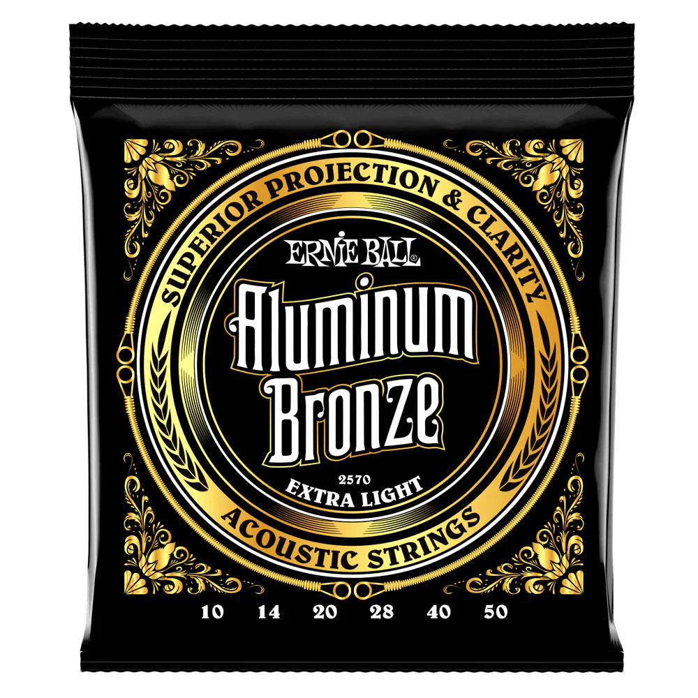 Ernie Ball Extra Light Aluminum Bronze Acoustic Guitar Strings 10-50 - Image 2