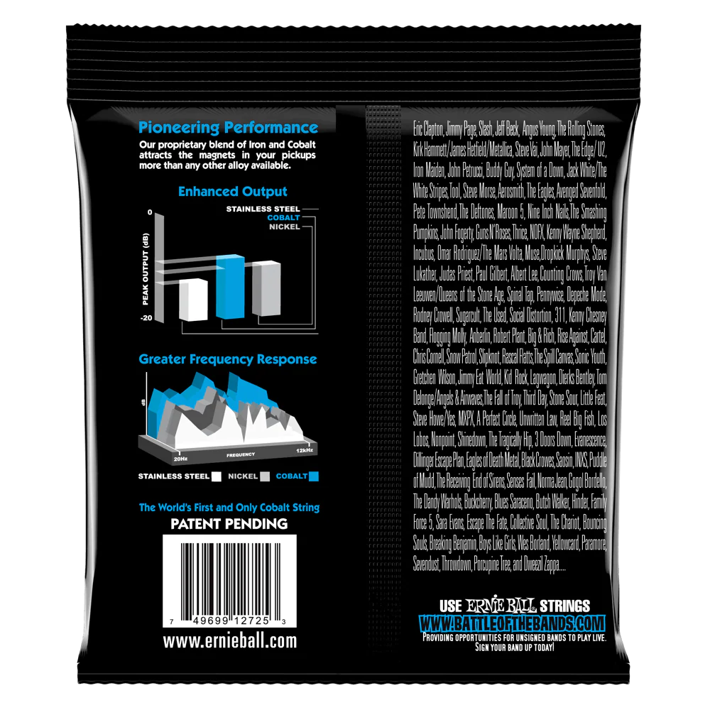 Ernie Ball Extra Slinky Cobalt Electric Guitar Strings 8-38 - Image 2