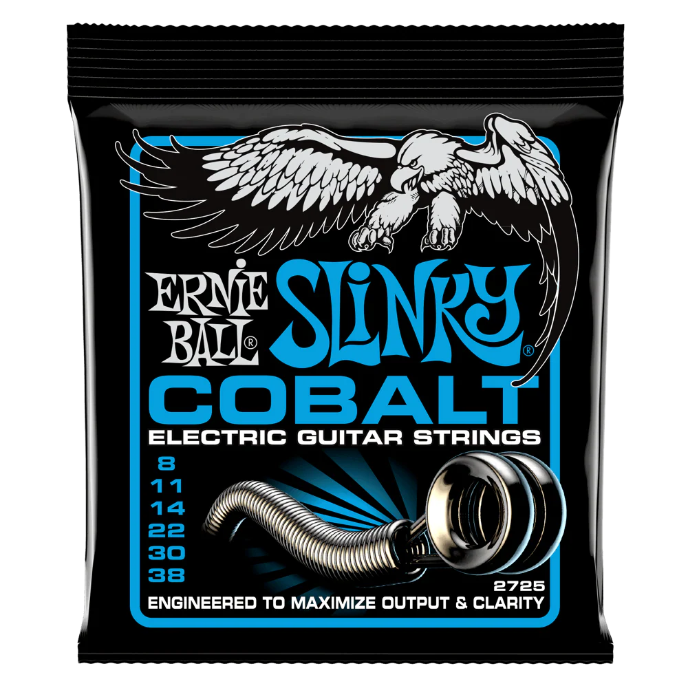 Ernie Ball Extra Slinky Cobalt Electric Guitar Strings 8-38 - Image 3