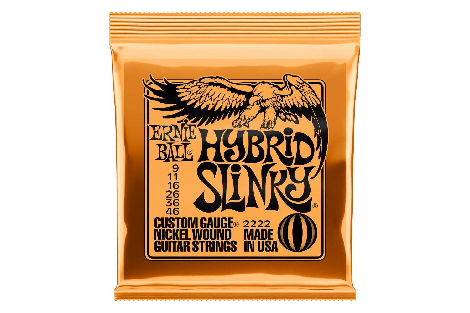 Ernie Ball Hybrid Slinky Nickel Wound Electric Guitar Strings 9-46