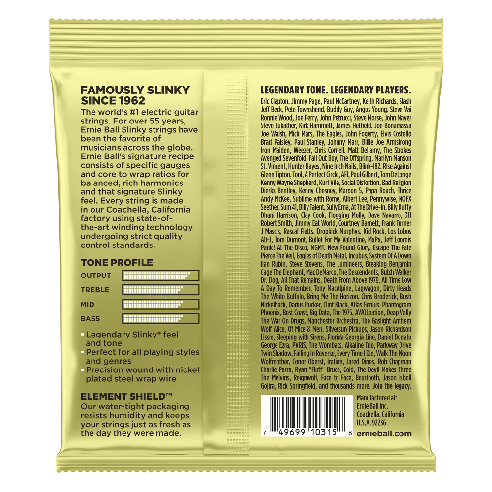 Ernie Ball Mammoth Slinky Nickle Wound Electric Guitar Strings 12-62 - Image 2