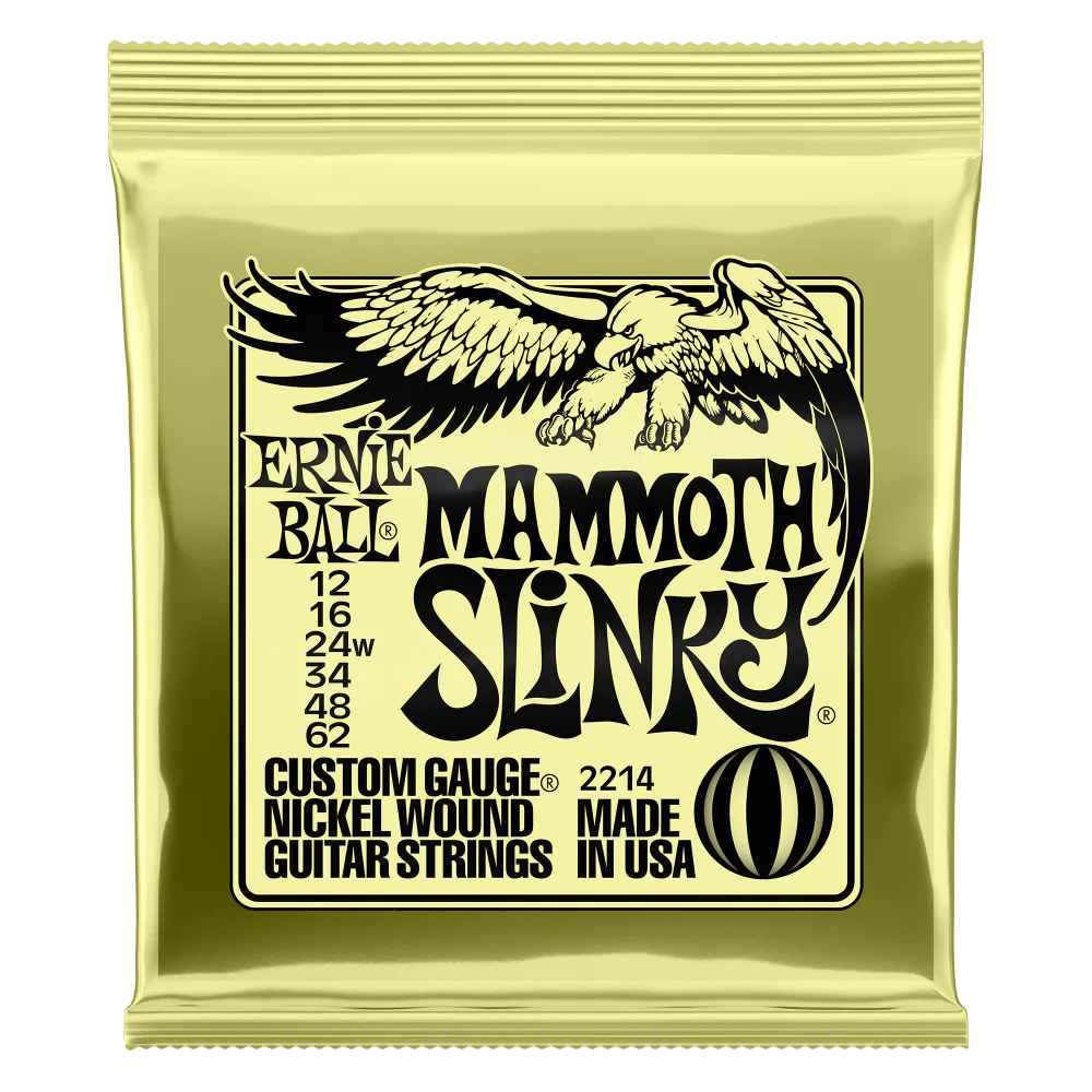 Ernie Ball Mammoth Slinky Nickle Wound Electric Guitar Strings 12-62 - Image 3