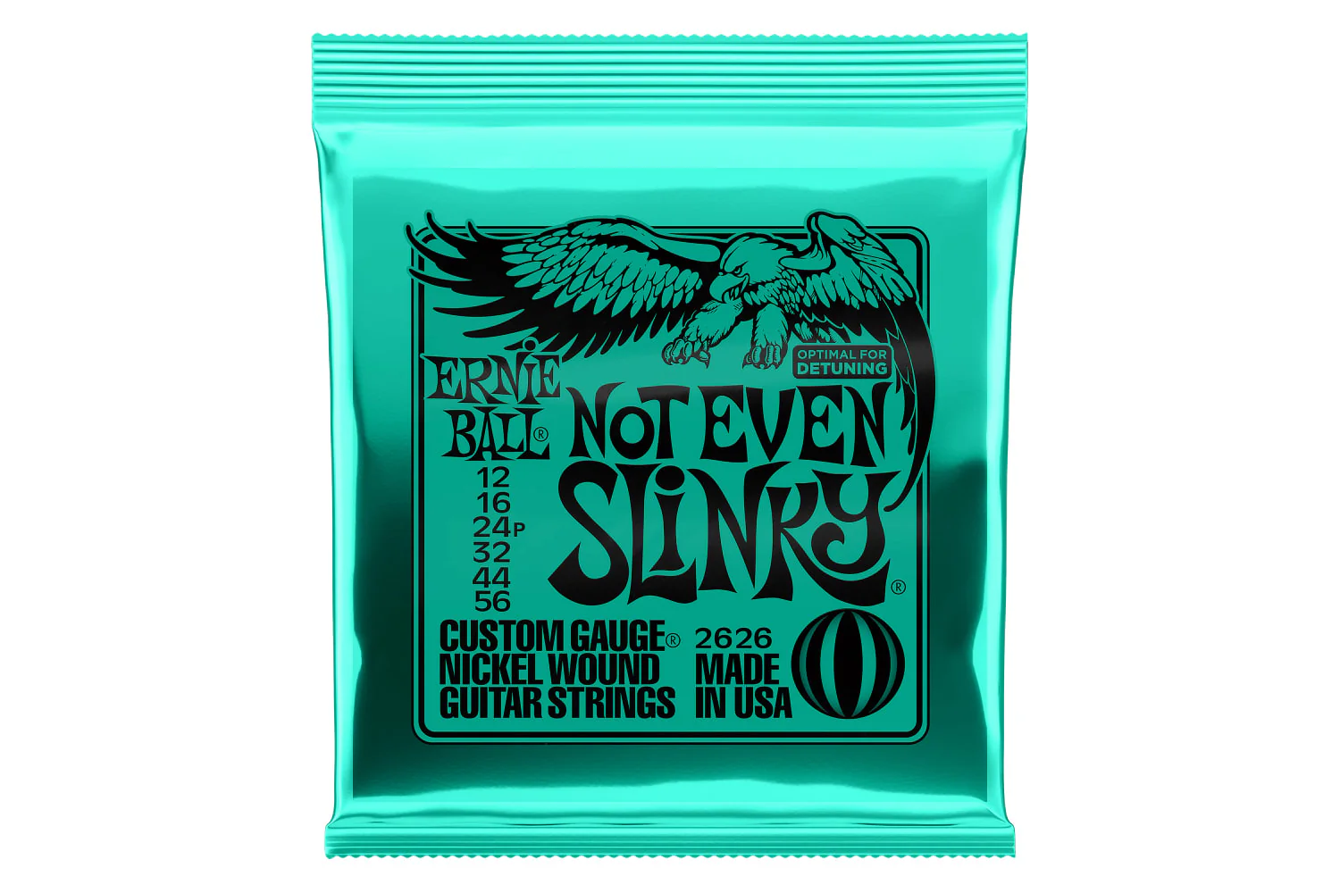 Ernie Ball Not Even Slinky Nickel Wound Electric Guitar Strings 12-56