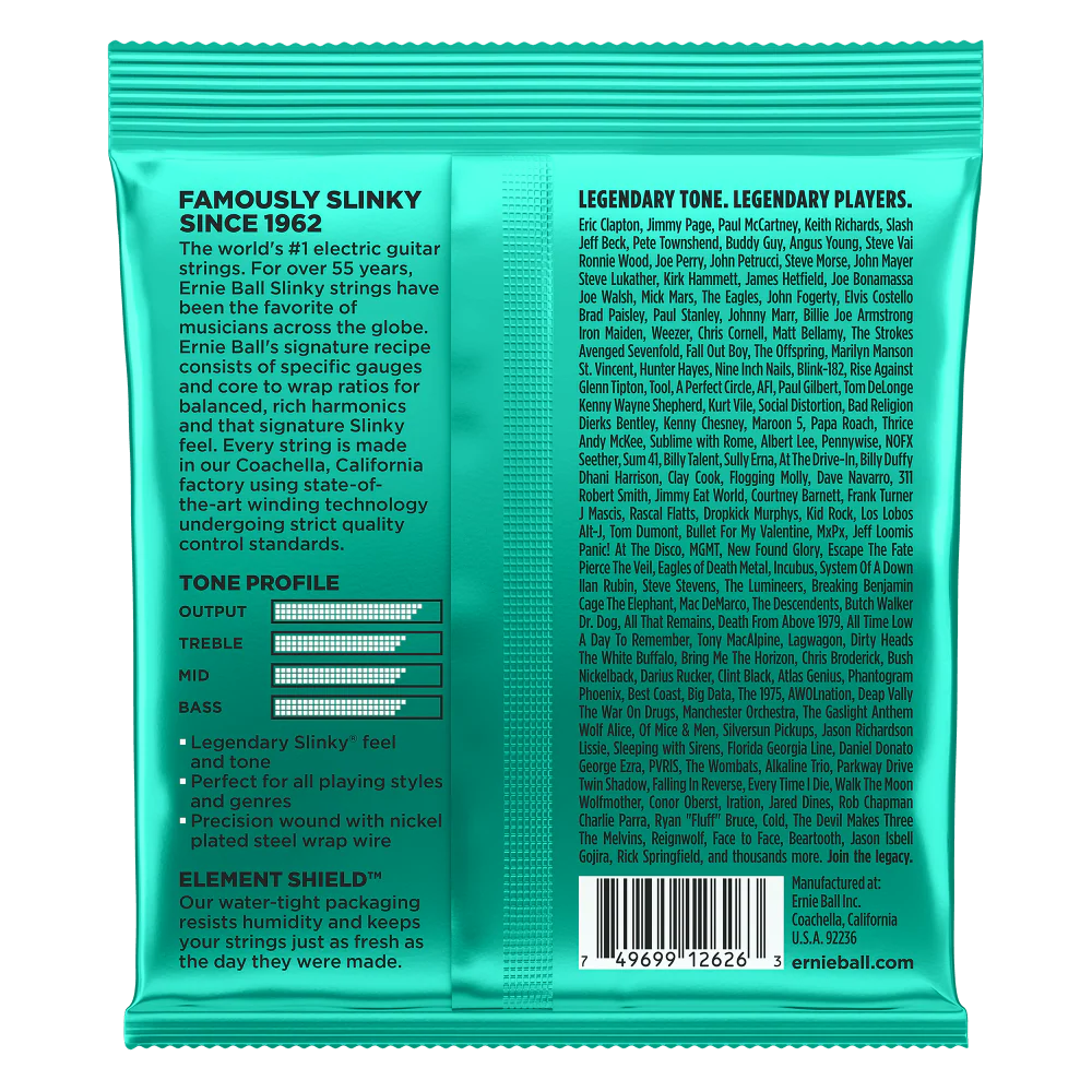 Ernie Ball Not Even Slinky Nickel Wound Electric Guitar Strings 12-56 - Image 2