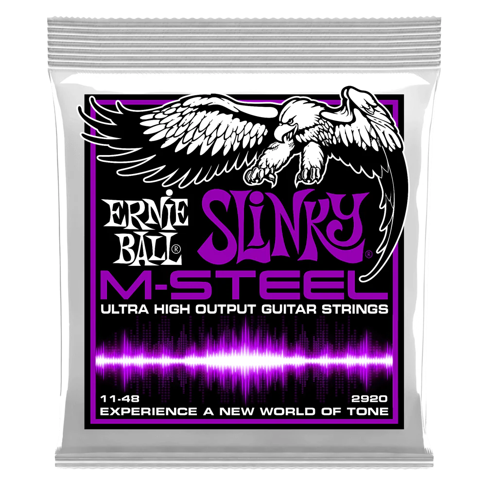 Ernie Ball Power Slinky M-Steel Electric Guitar Strings 11-48 - Image 3