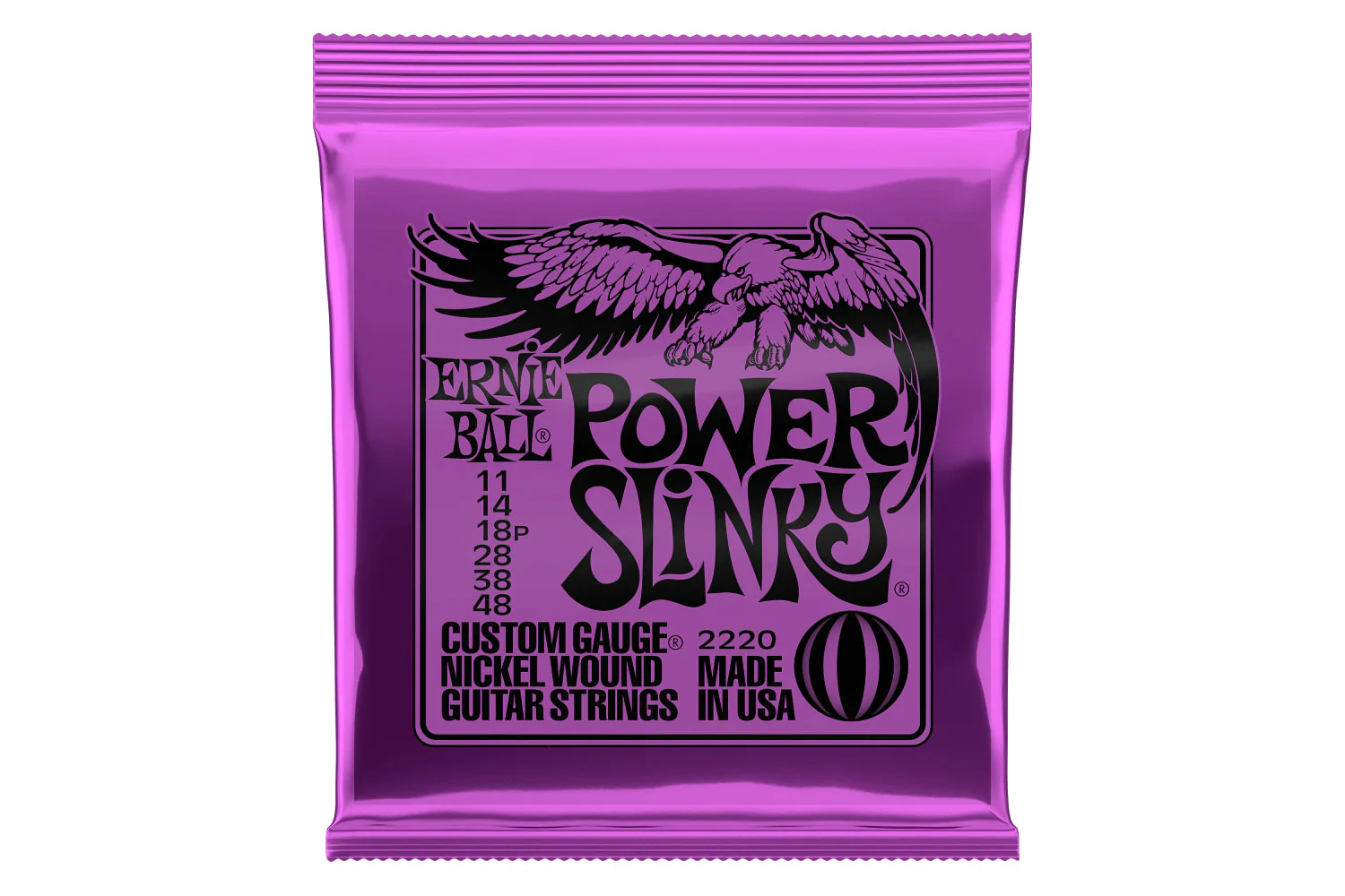 Ernie Ball Power Slinky Nickel Wound Electric Guitar Strings 11-48