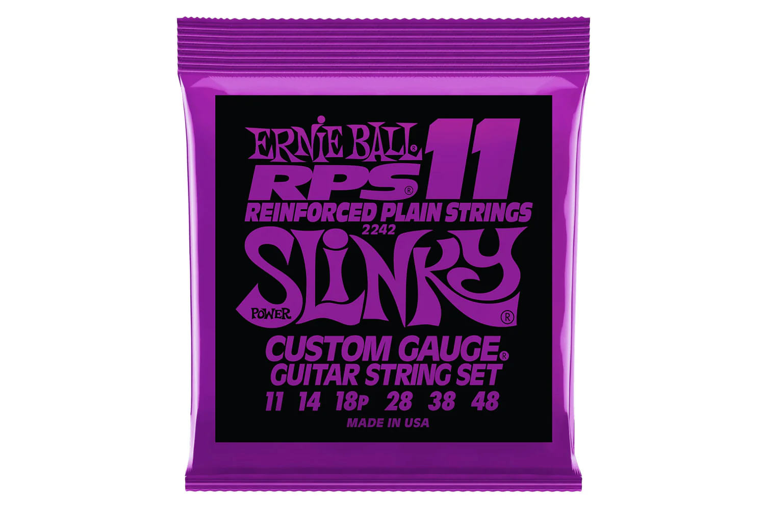 Ernie Ball Power Slinky RPS Nickel Wound Electric Guitar Strings 11-48
