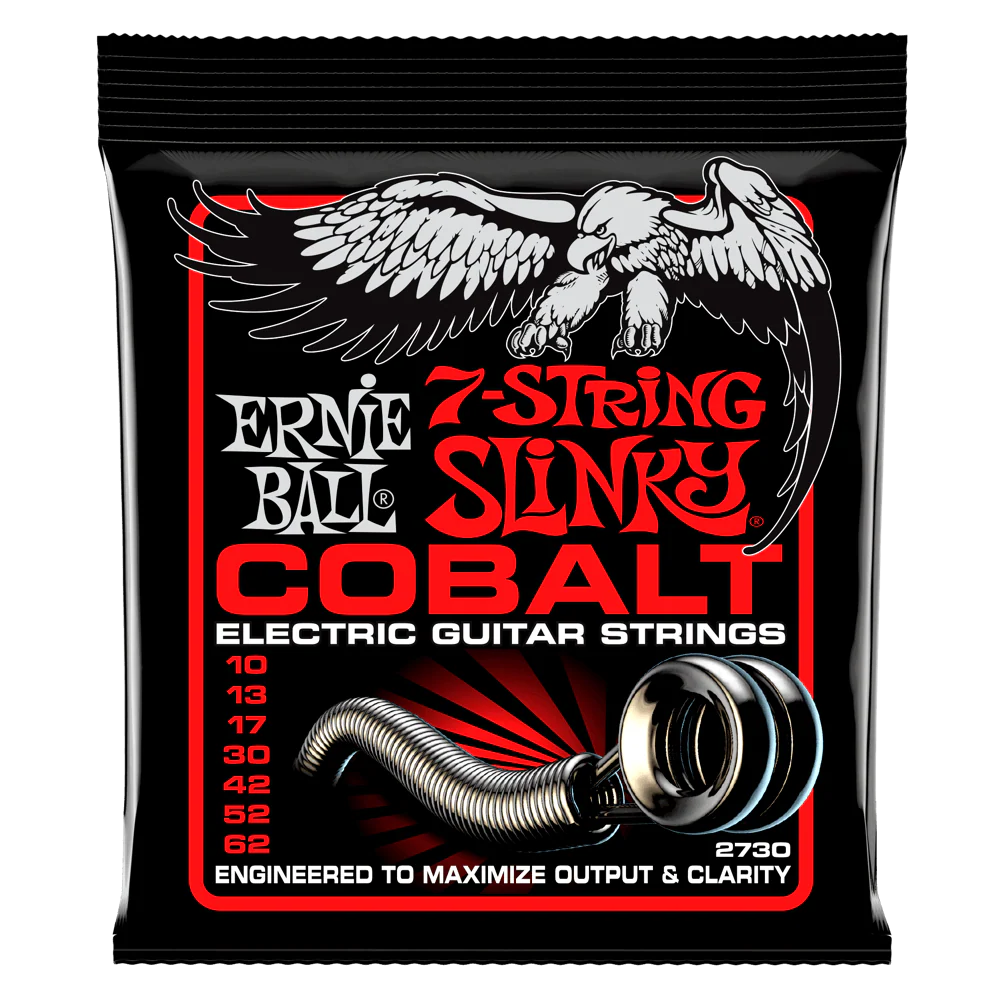 Ernie Ball Cobalt Regular Slinky 7-String Electric Guitar Strings 10-62 - Image 2