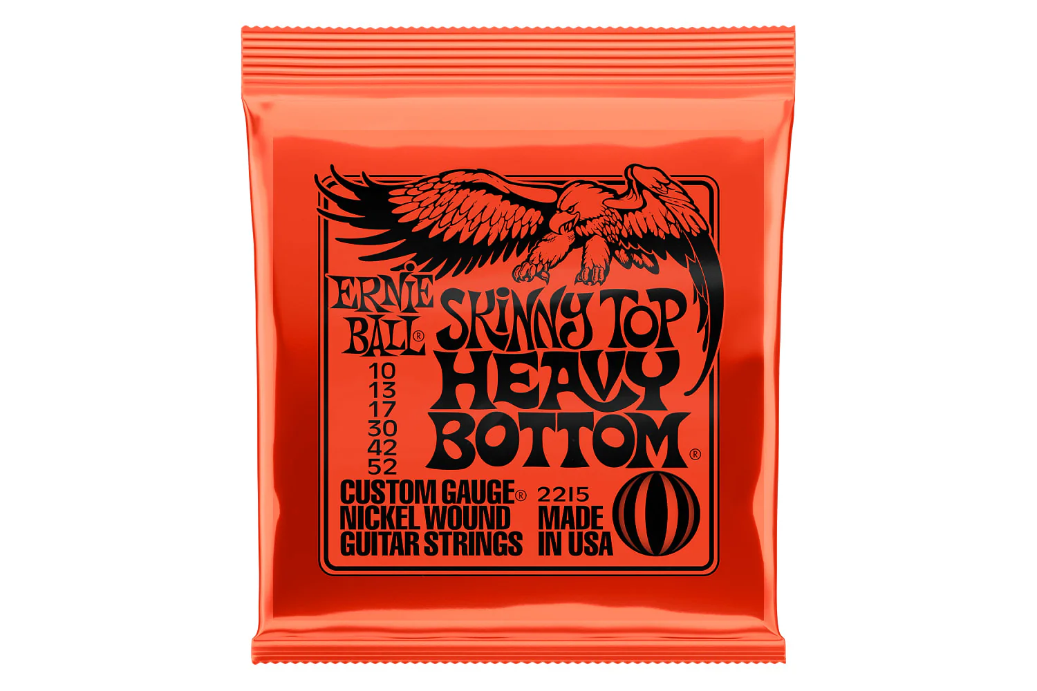 Ernie Ball Skinny Top Heavy Bottom Slinky Nickel Wound Electric Guitar Strings 10-52