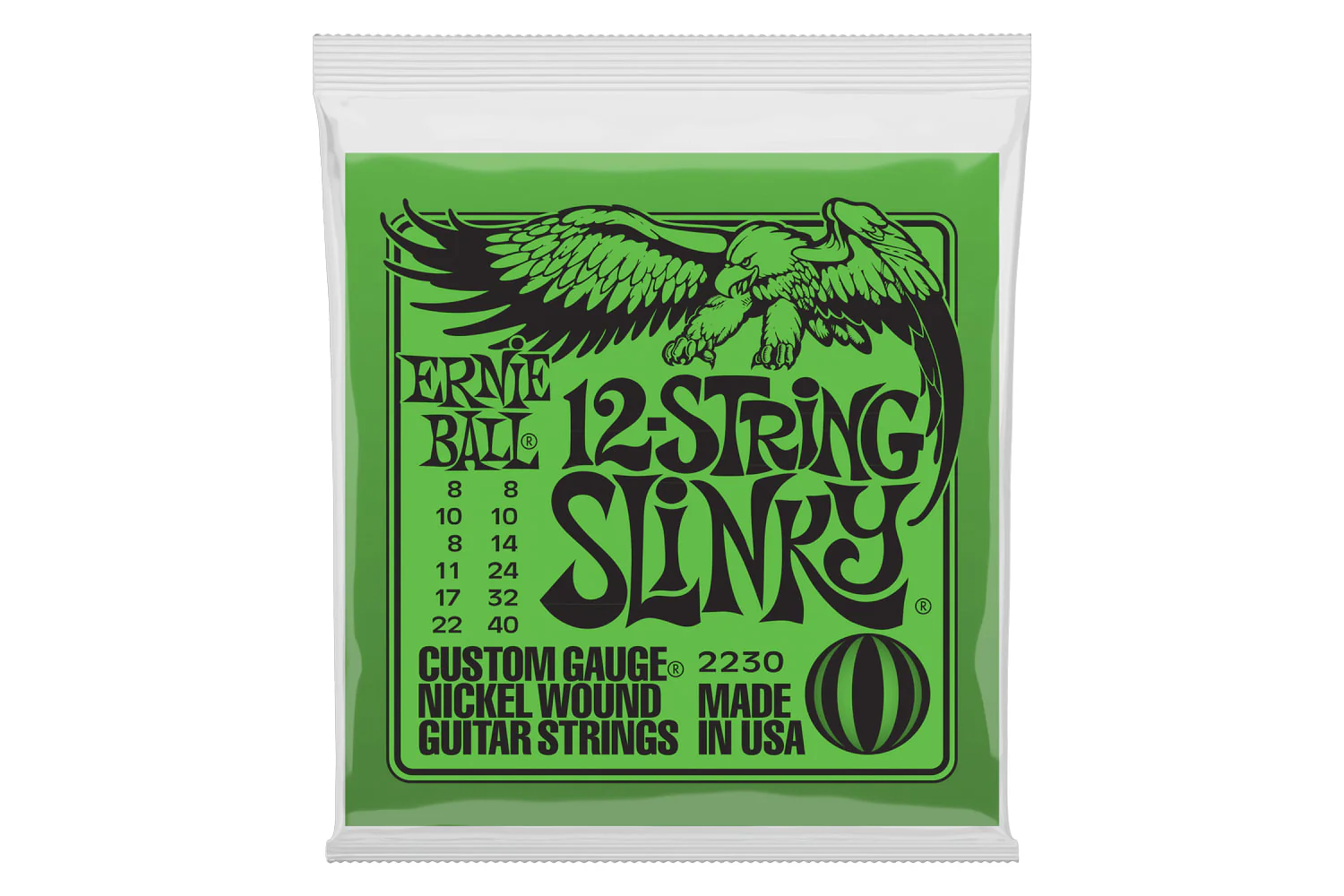 Ernie Ball Slinky 12-String Nickel Wound Electric Guitar Strings 8-40