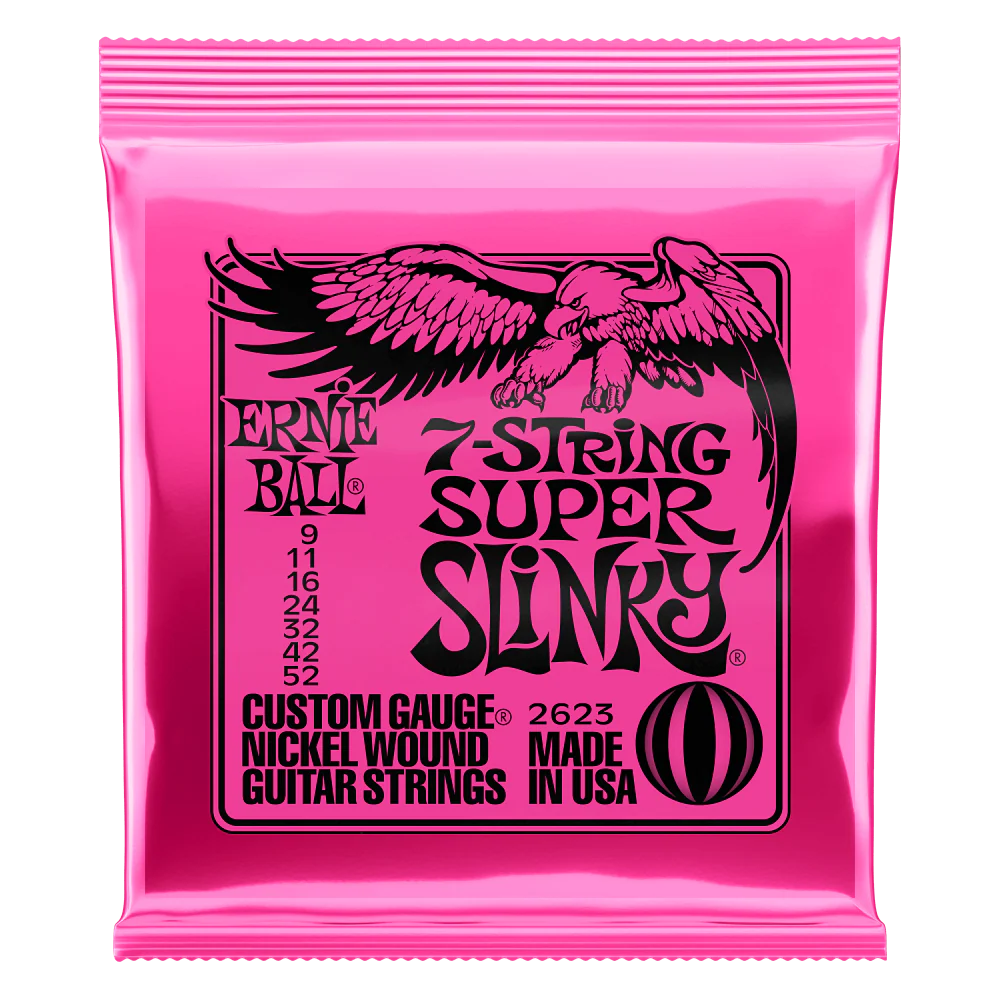 Ernie Ball Super Slinky 7-String Nickel Wound Electric Guitar Strings 9-52 - Image 3