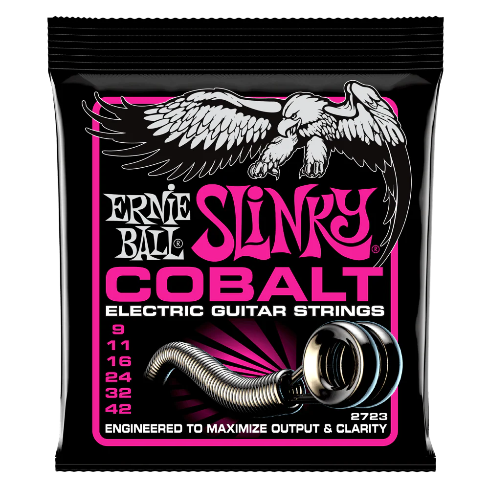 Ernie Ball Super Slinky Cobalt Electric Guitar Strings 9-42 - Image 3