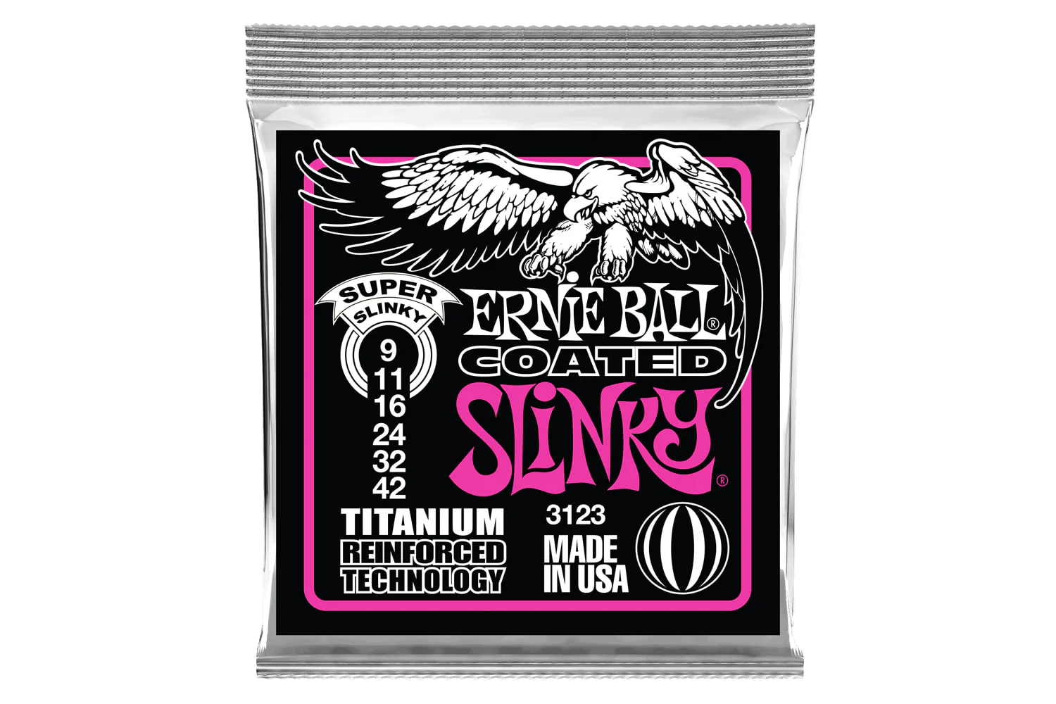 Ernie Ball Super Slinky RPS Coated Titanium Electric Guitar Strings 9-42