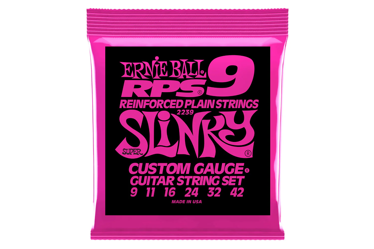 Ernie Ball Super Slinky RPS Nickel Wound Electric Guitar Strings 9-42