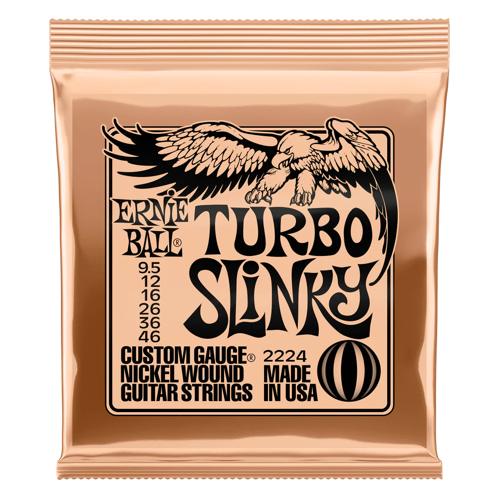 Ernie Ball Turbo Slinky Nickel Wound Electric Guitar Strings 9.5-46 - Image 3