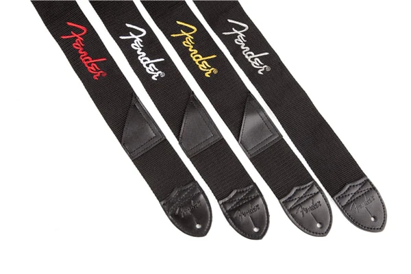 Fender Black Polyester Logo Straps - Image 3