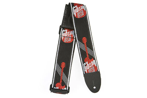 Gibson ASGG-600 2" Woven Strap with Red USA Logo