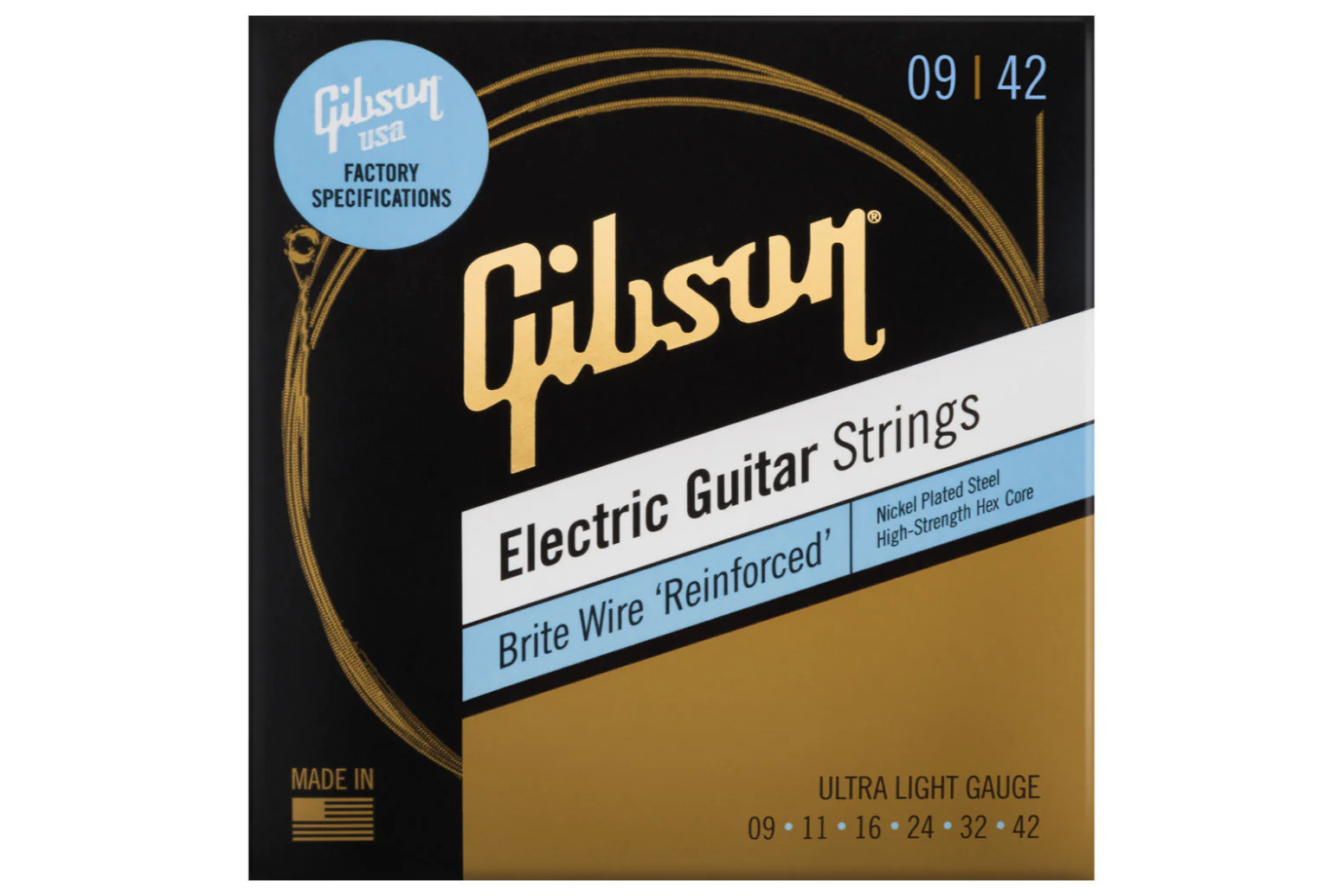 Gibson Brite Wire 'Reinforced' Electric Guitar Strings