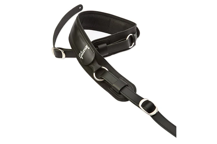 Gibson Slingshot Black Top Grain Leather with Elastic Pull