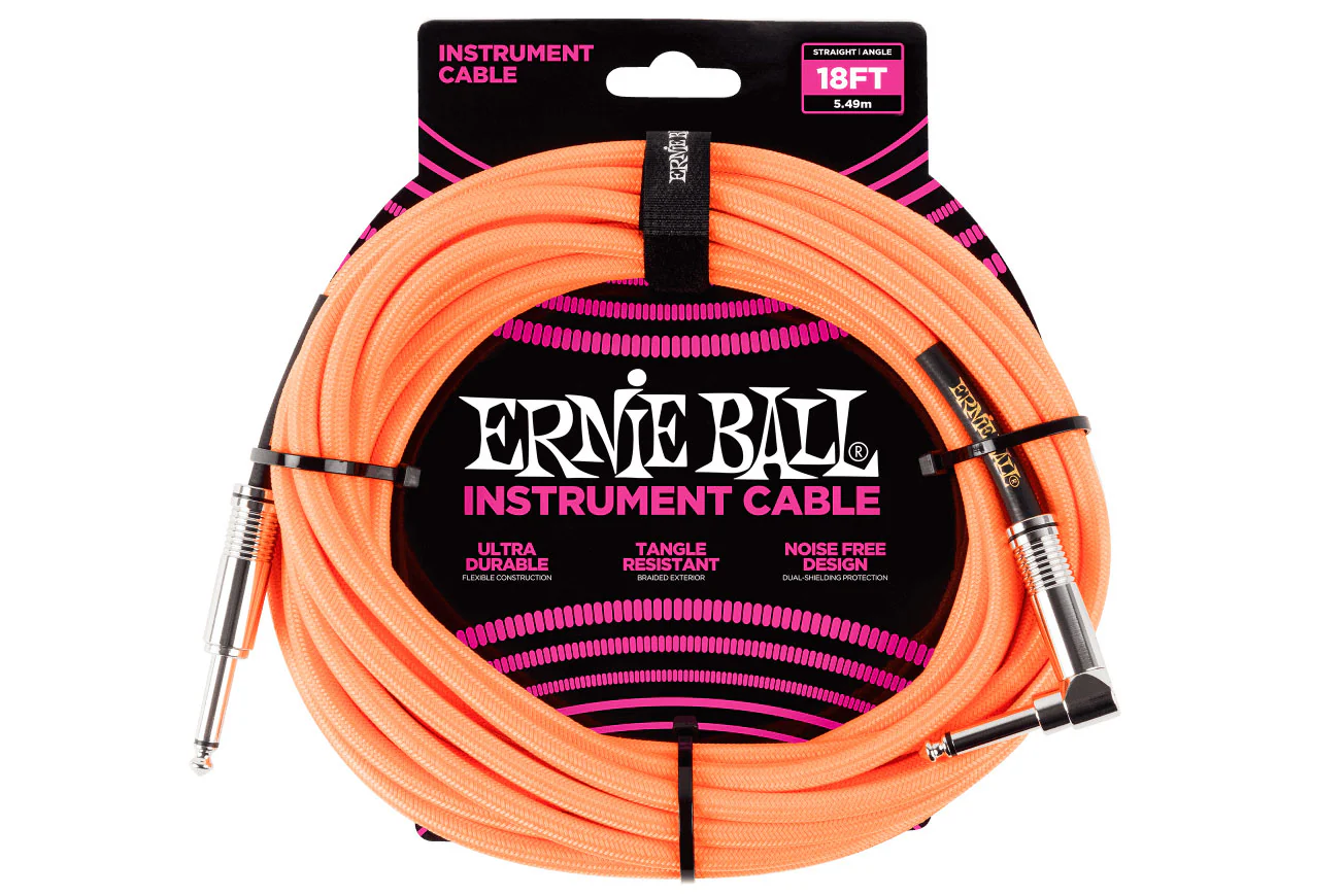 Ernie Ball 10 Feet Braided Straight / Angle Instrument Cable - Image 3
