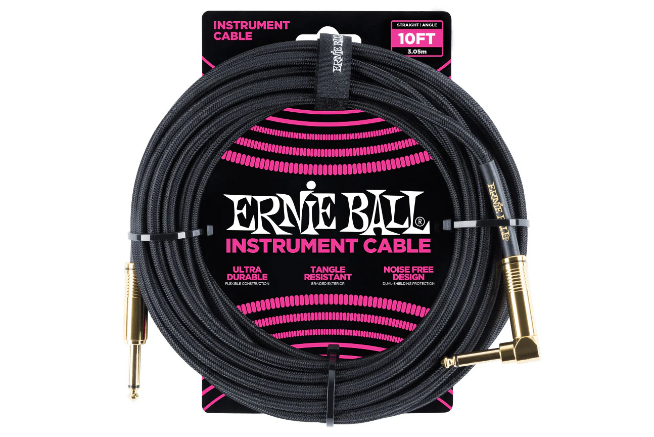 Ernie Ball 10 Feet Braided Straight / Angle Instrument Cable - Image 4