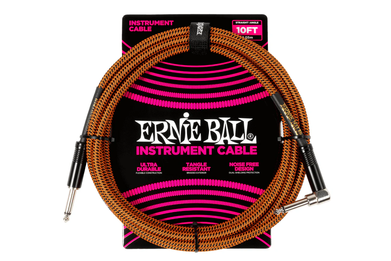 Ernie Ball 10 Feet Braided Straight / Angle Instrument Cable - Image 6