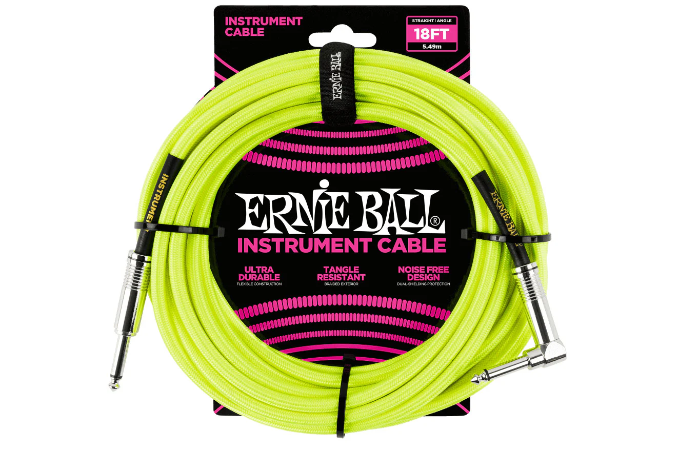 Ernie Ball 18 Feet Braided Straight / Angle Instrument Cable - Image 4