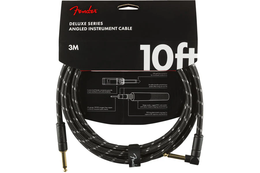 Fender Deluxe Series Instrument Cable, Black Tweed (āļāļĢāļ-āļāļ)