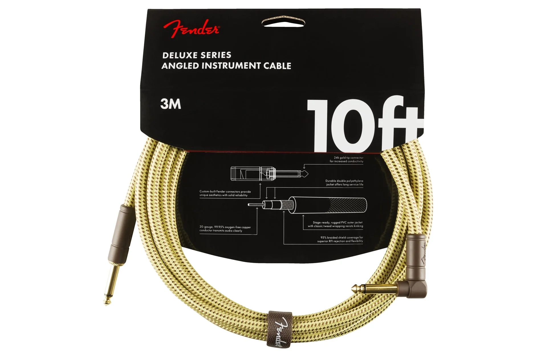 Fender Deluxe Series Instrument Cable, Tweed (āļāļĢāļ-āļāļ)