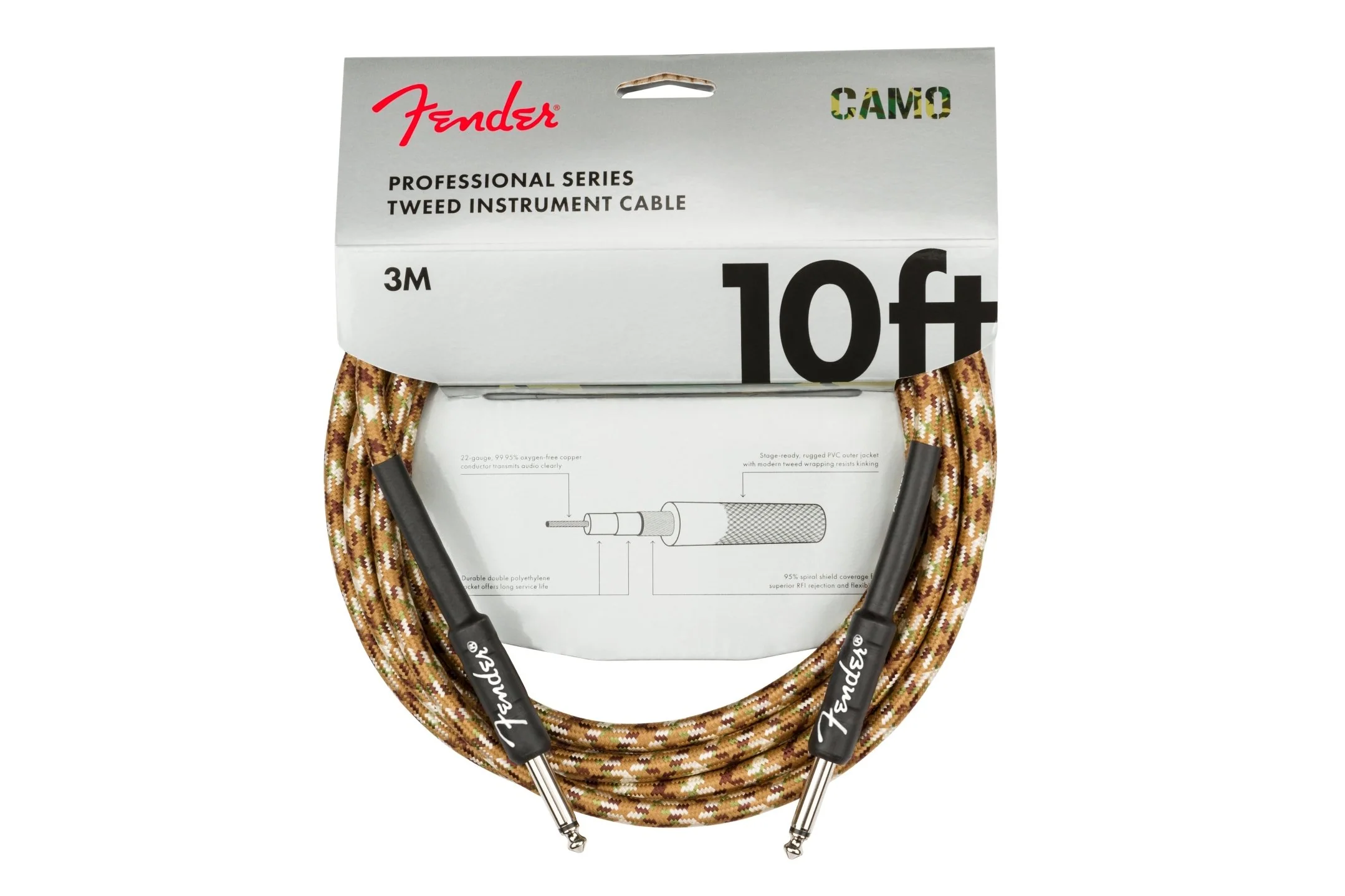 Fender Professional Series Instrument Cable, Camo - Image 7