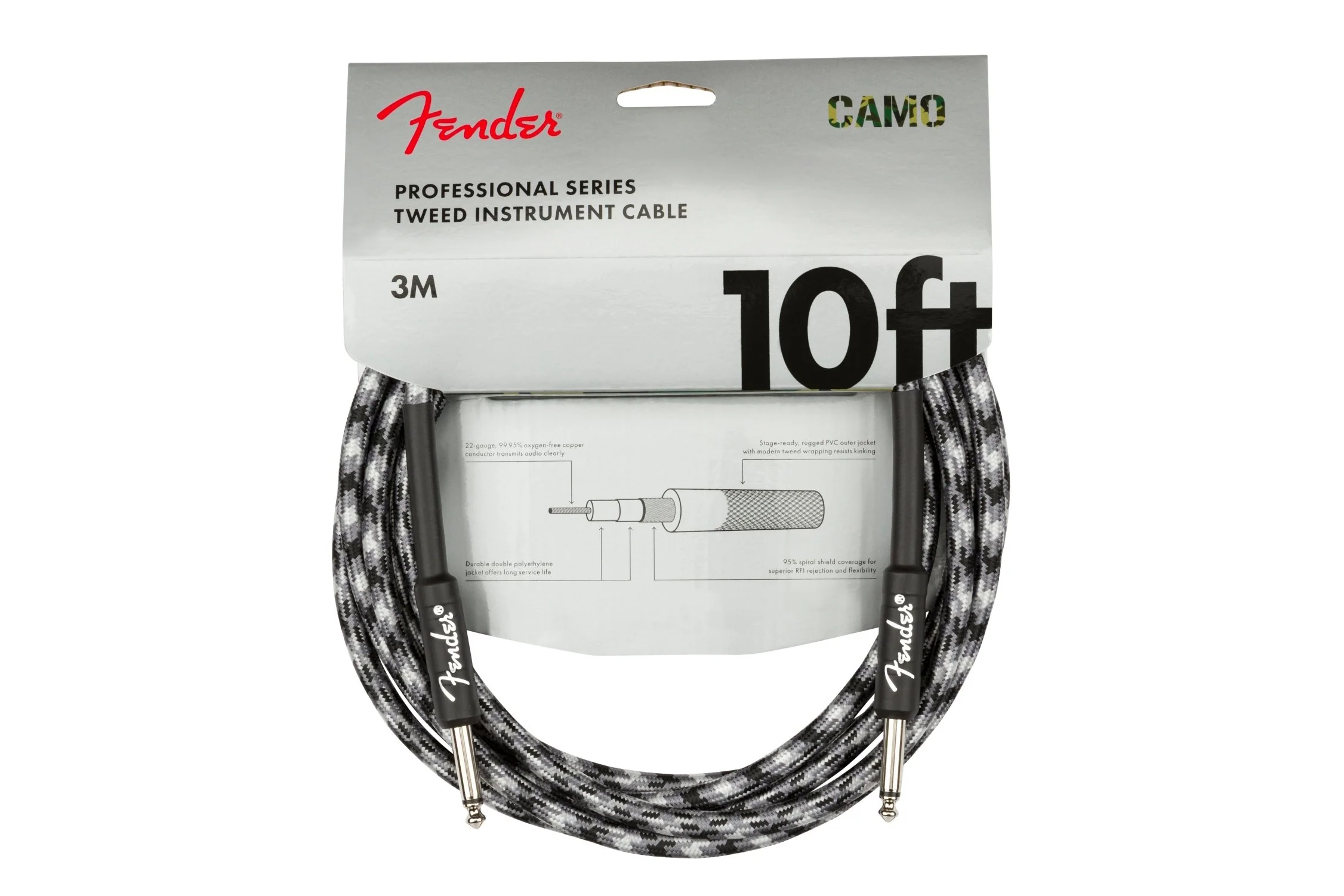 Fender Professional Series Instrument Cable, Camo - Image 9