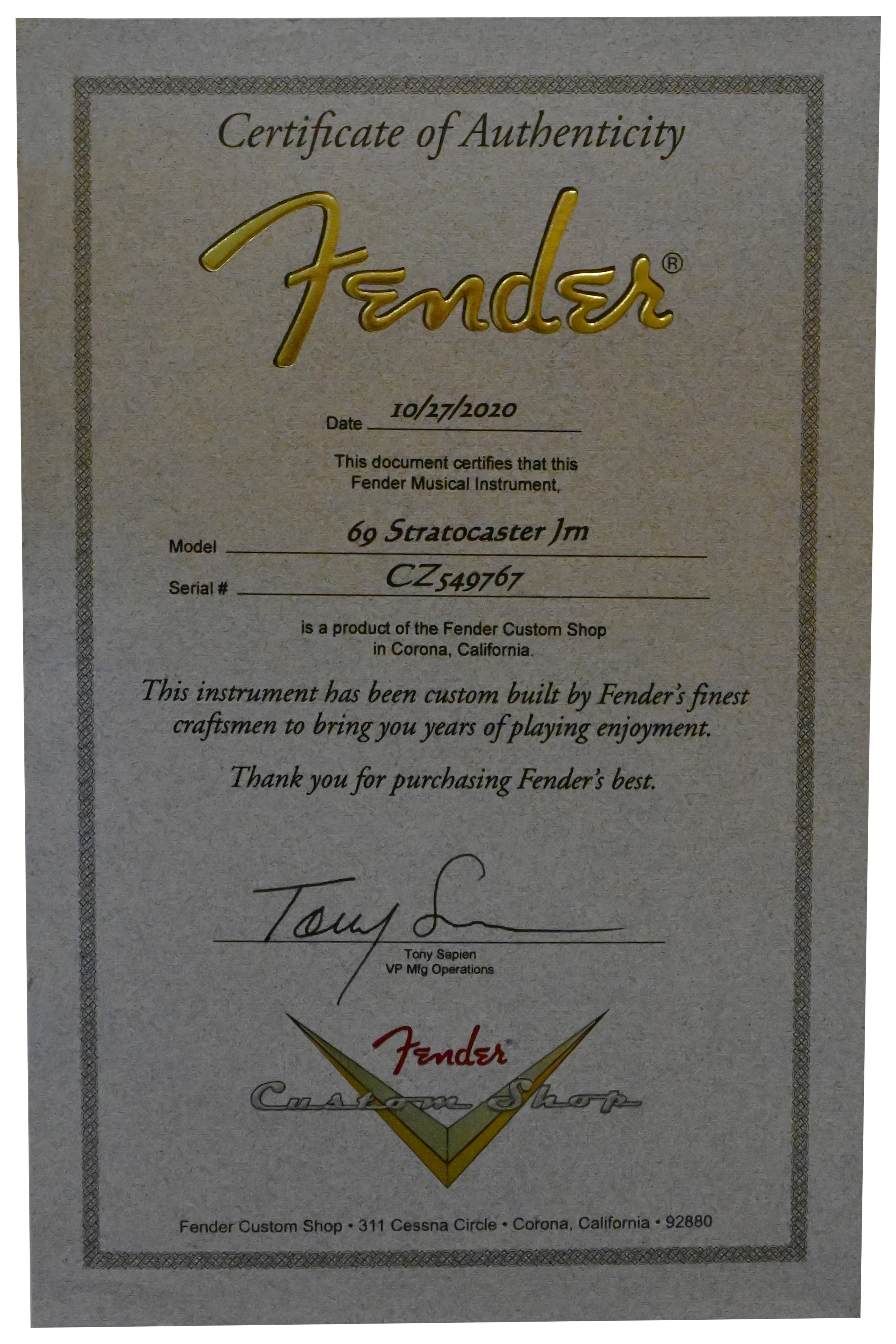 Fender Custom Shop W21 69 Strat Journeyman Relic - Image 4