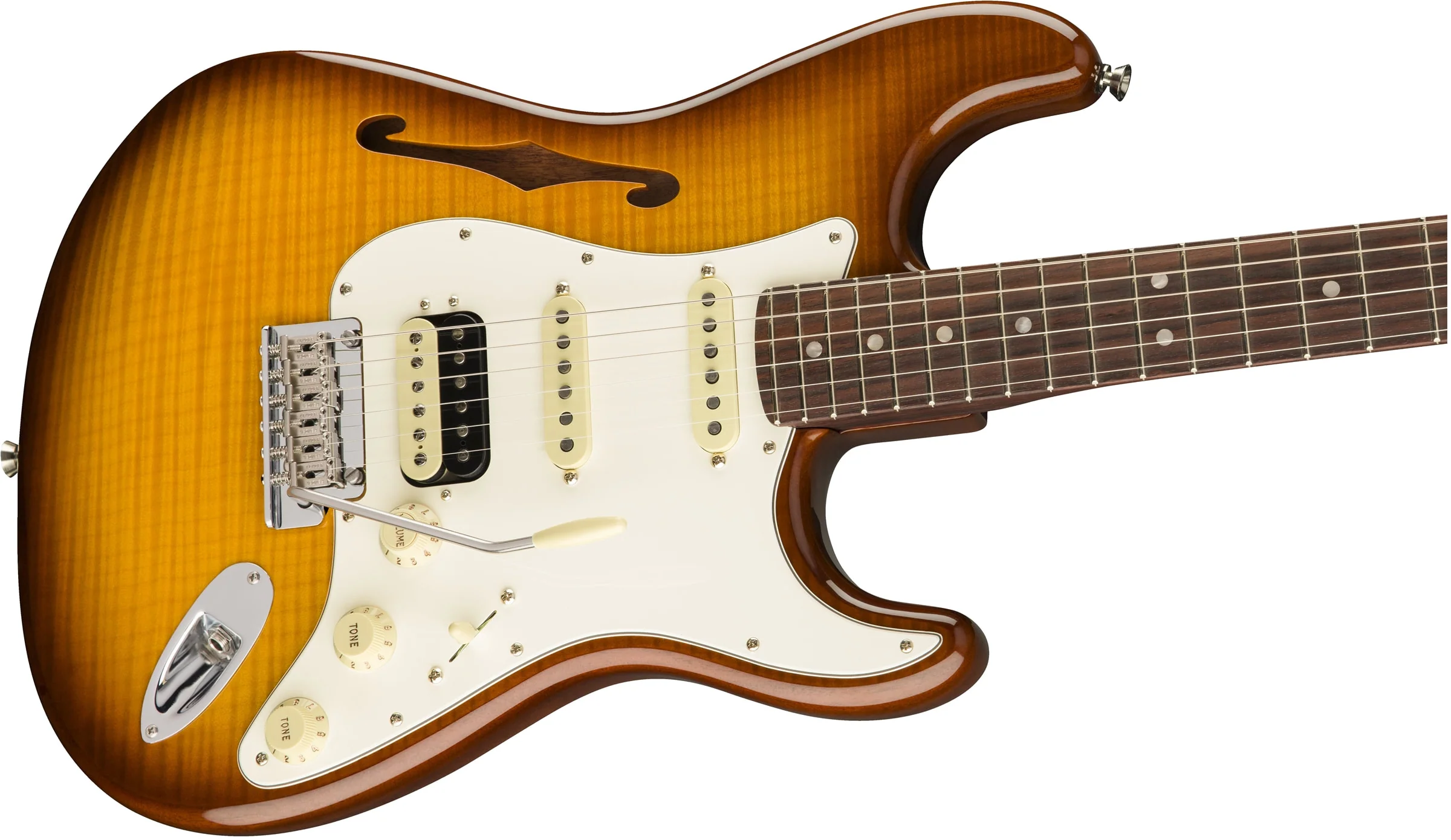 Fender Rarities Flame Maple Top Stratocaster HSS Thinline - Image 5