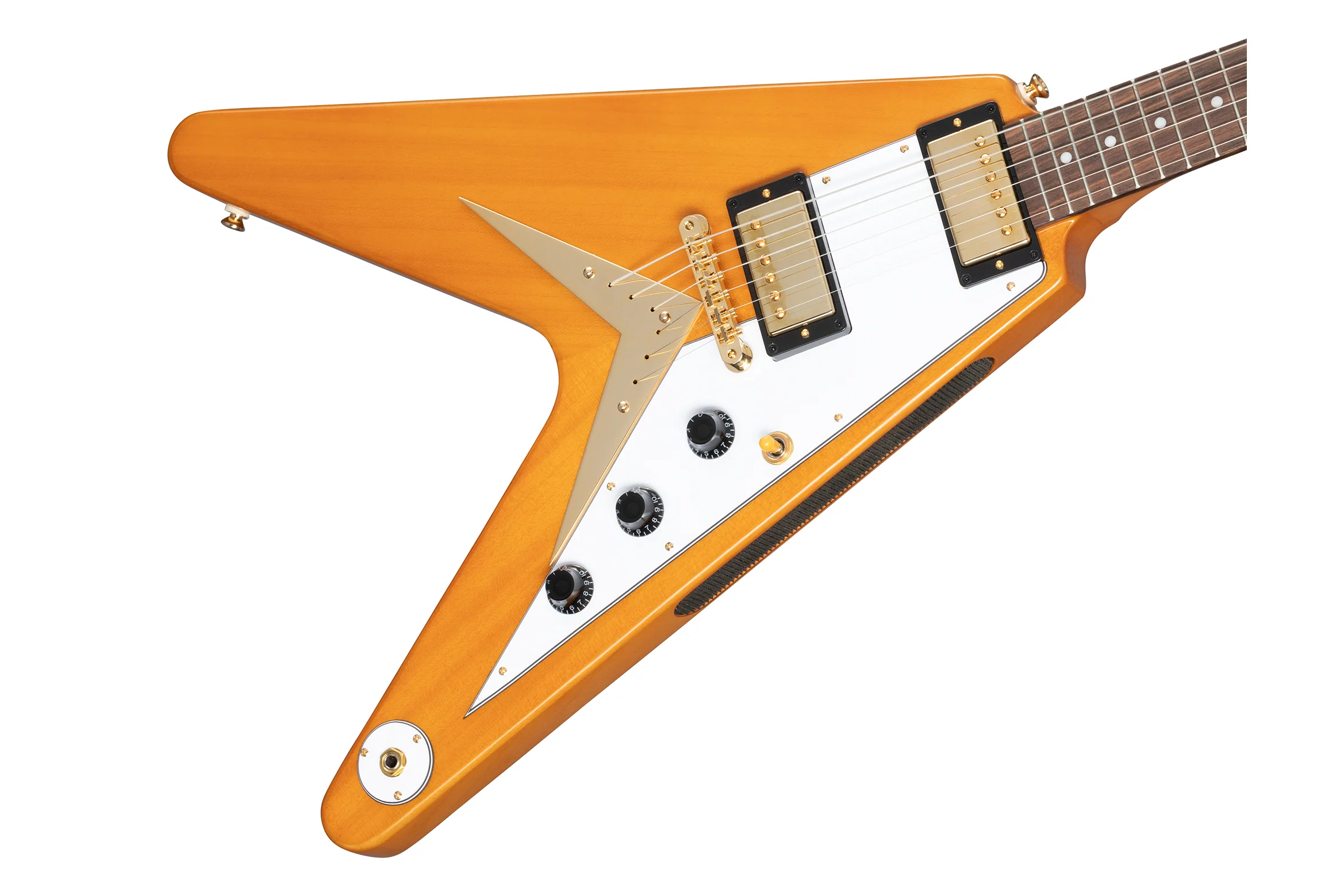 Epiphone 1958 Korina Flying V (White Pickguard) - Image 4