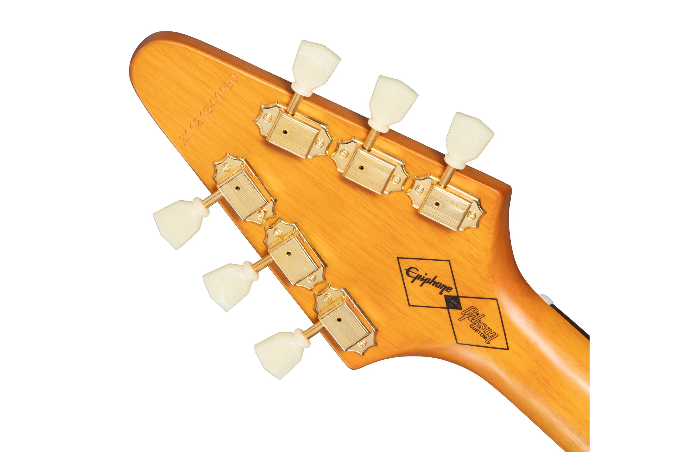Epiphone 1958 Korina Flying V (White Pickguard) - Image 8