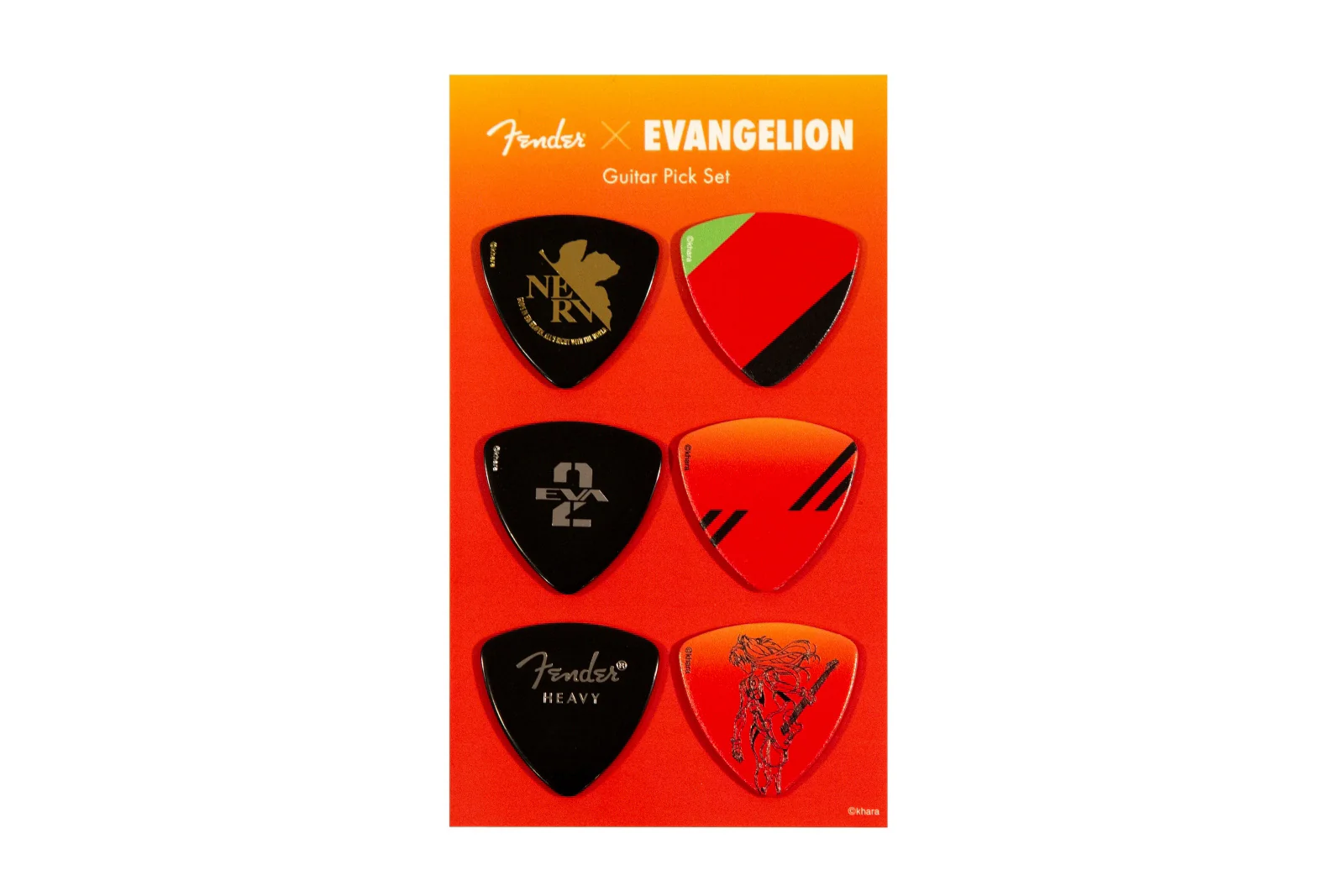 Fender Evangelion Asuka Pick Set